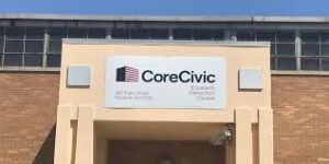 Entrance to the Elizabeth detention center Core Civic